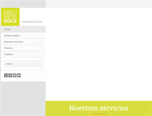 Tablet Screenshot of diecisietedoce.com